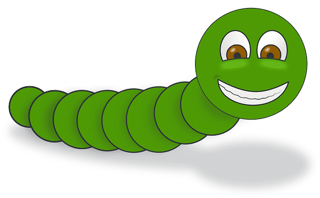 Moving Green Caterpillar