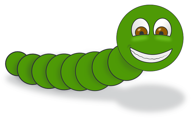 Moving Green Caterpillar